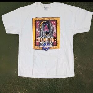 Vintage 2002 Anaheim Angels World Series Champions T-shirt Size XL, New No Tag